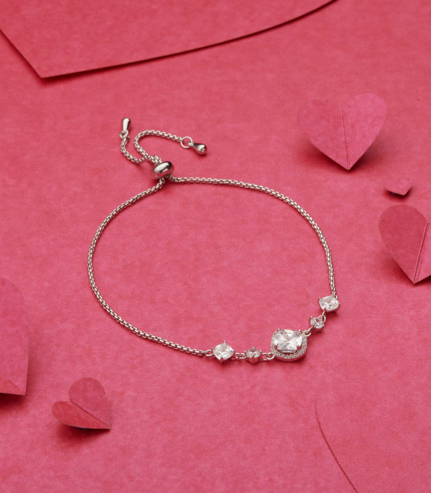 Diamond Shaped Bracelet (Silver)