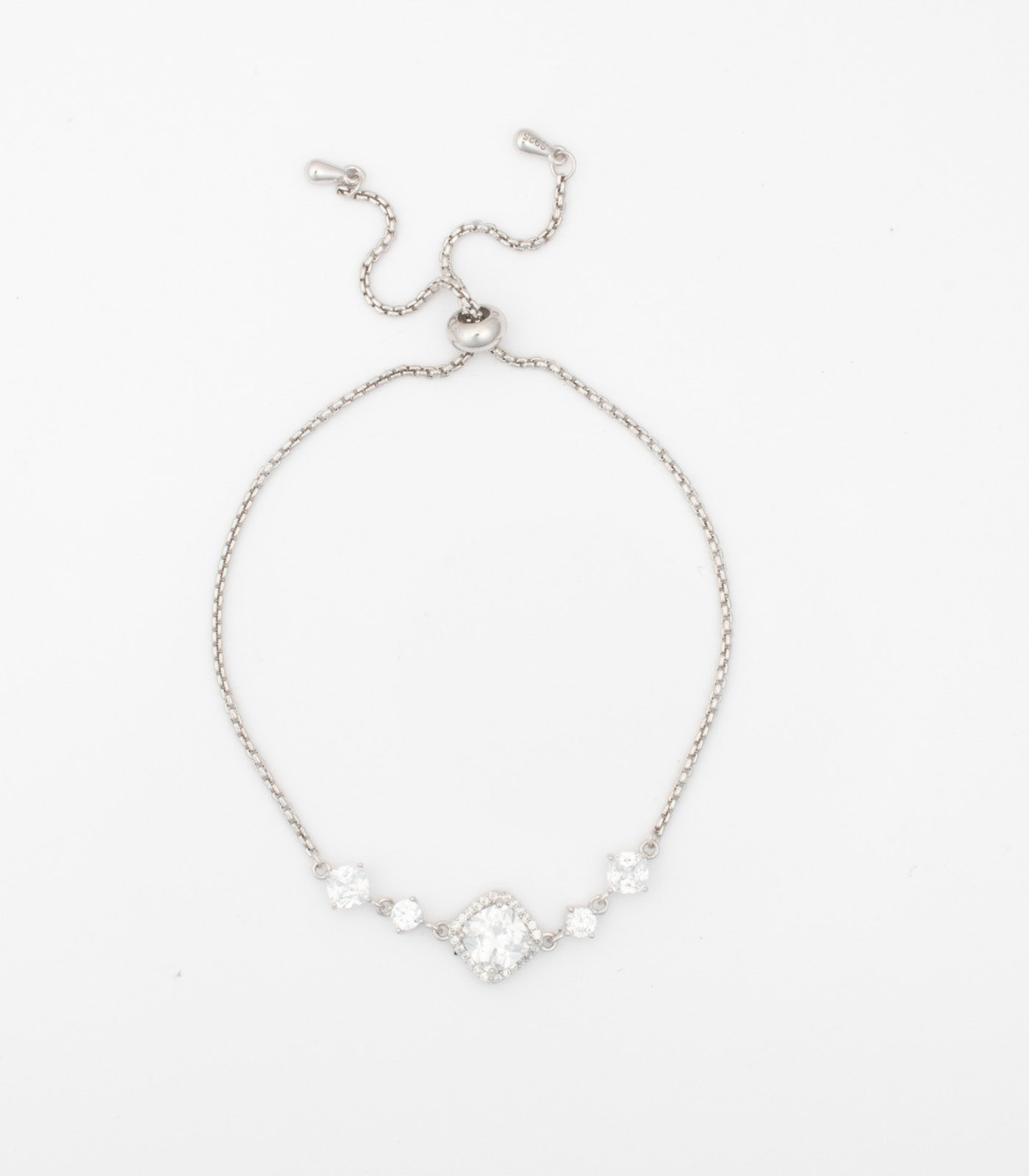 Diamond Shaped Bracelet (Silver)