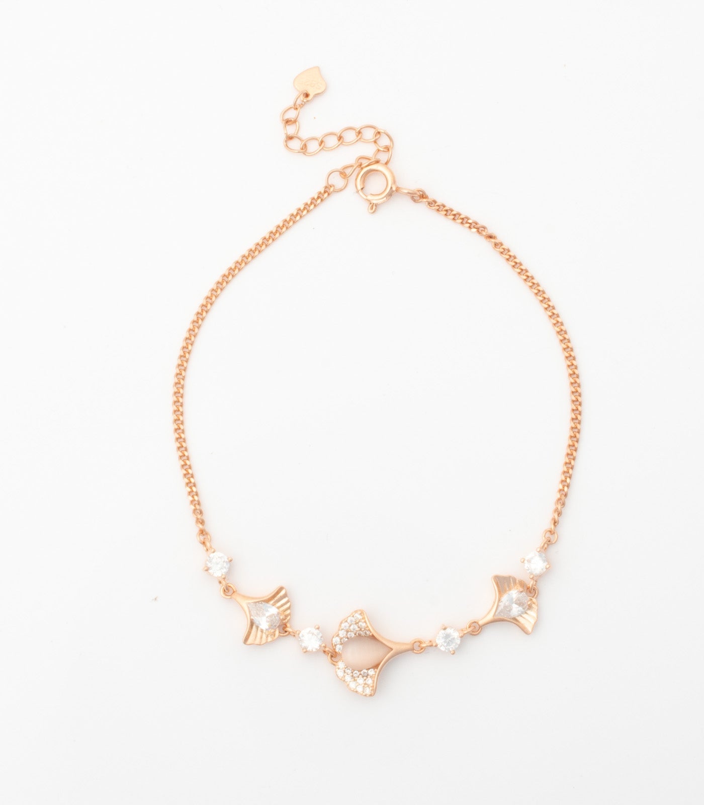 Elegant Rose Gold Bracelet (Silver)