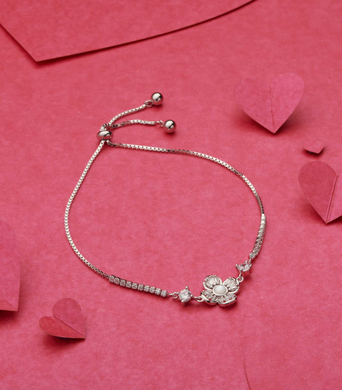 Fabulous Flower Bracelet (silver)