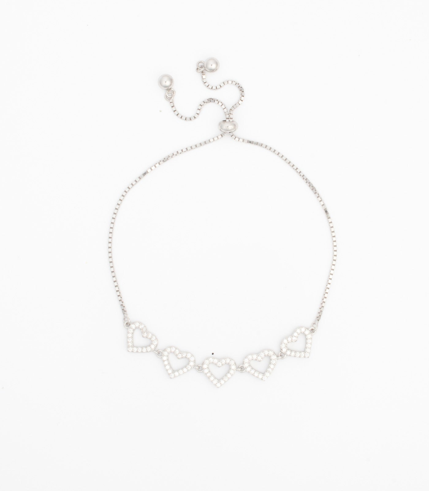 Garland Of Hearts Bracelet (Silver)