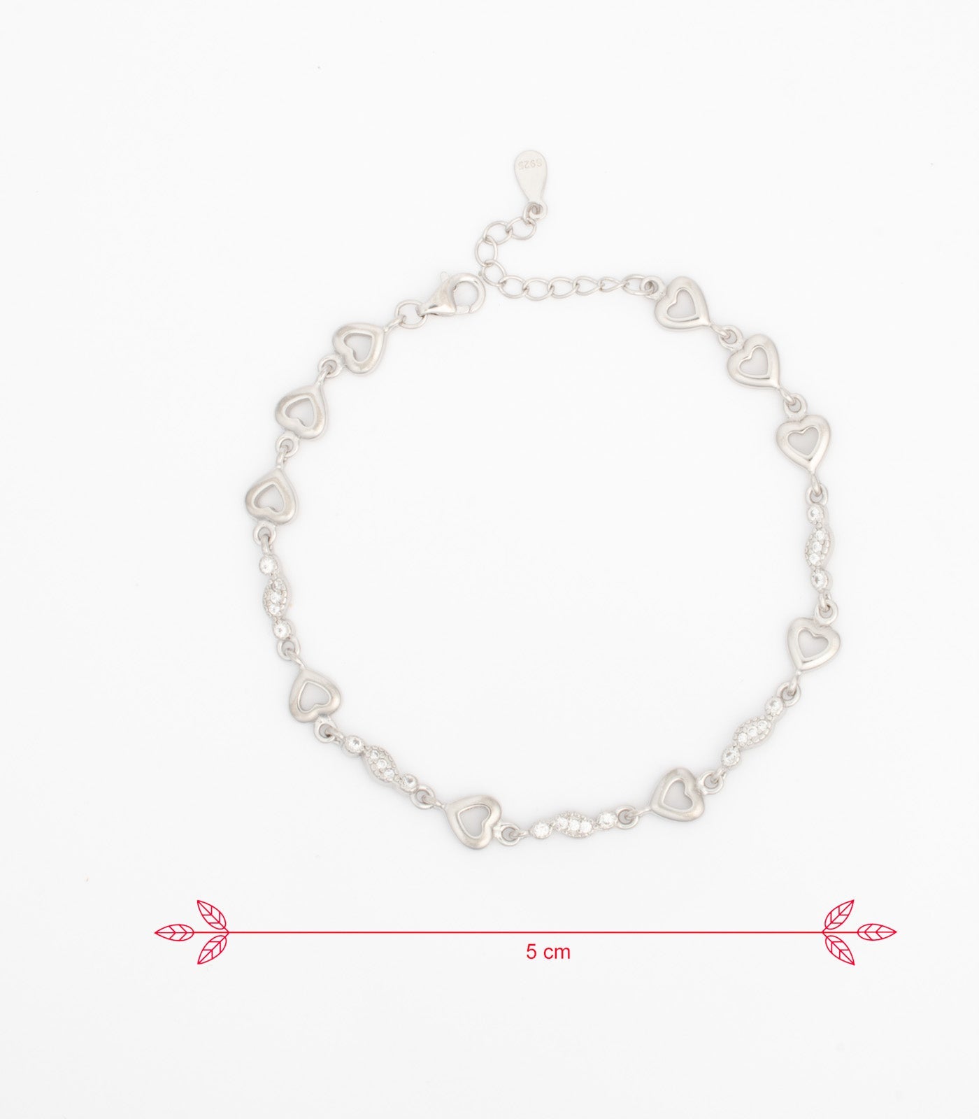 Hearts And Stones Bracelet (Silver)