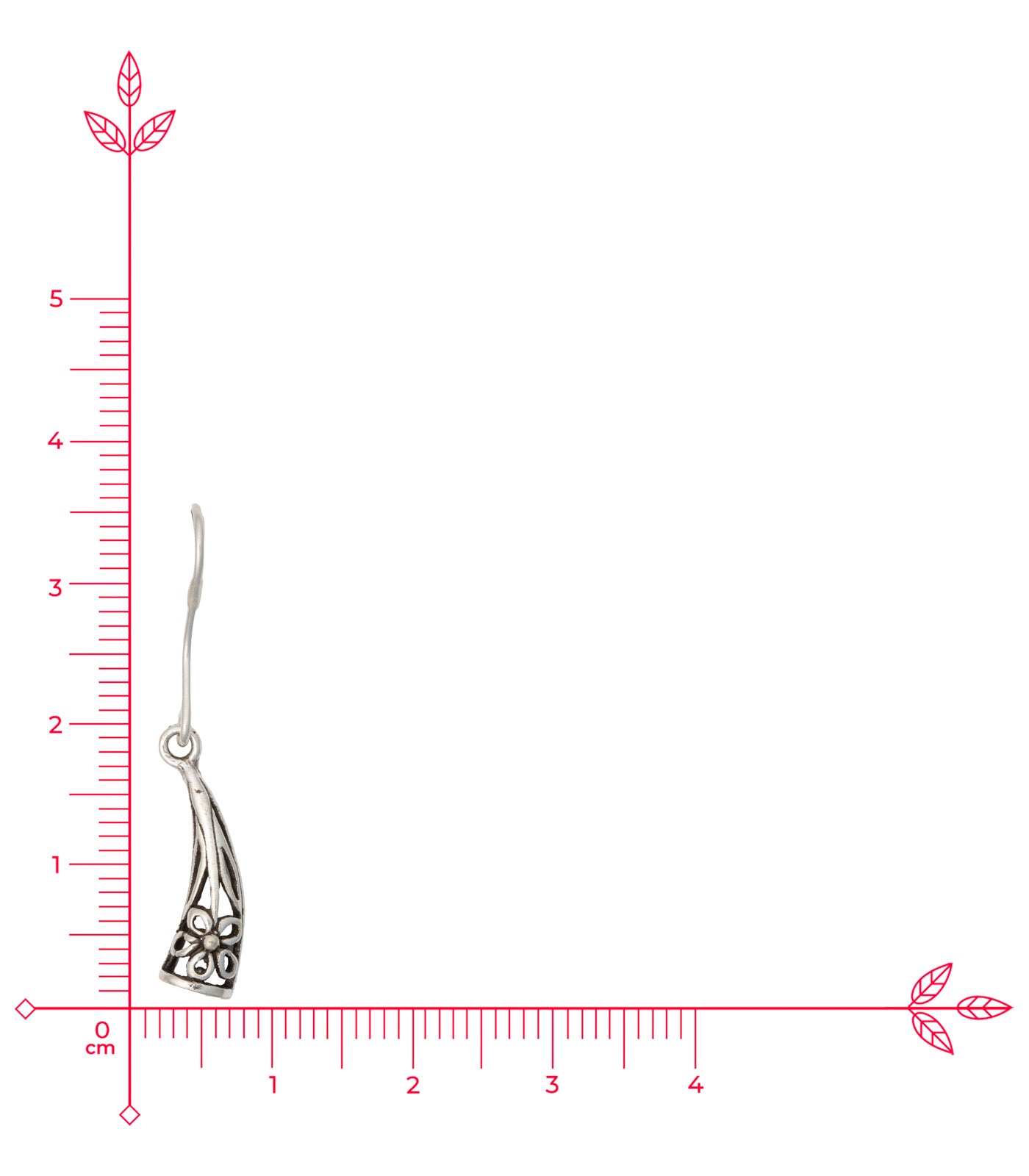 Stylish Tag Ear Rings (Silver)