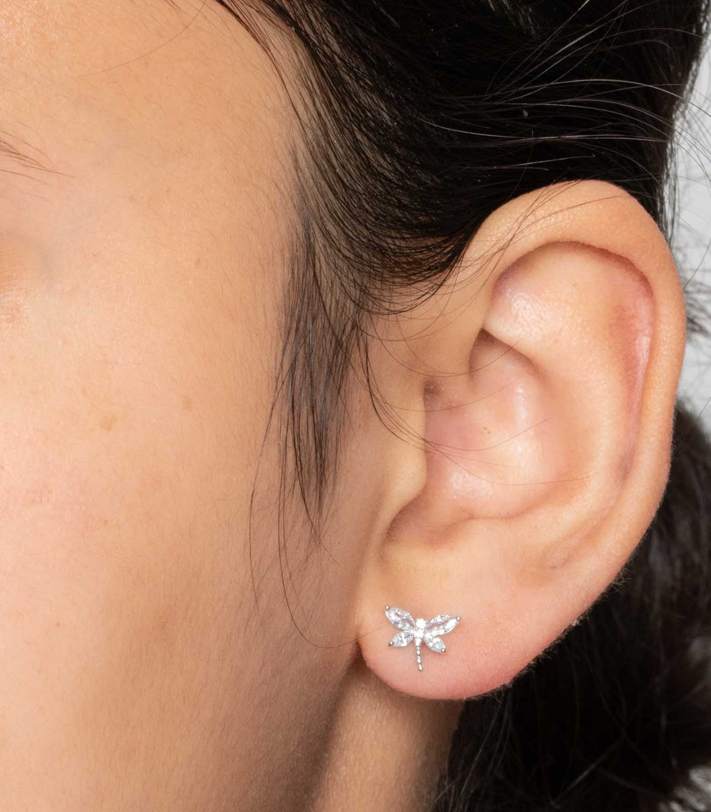 Four Petals Ear RIngs (Silver)