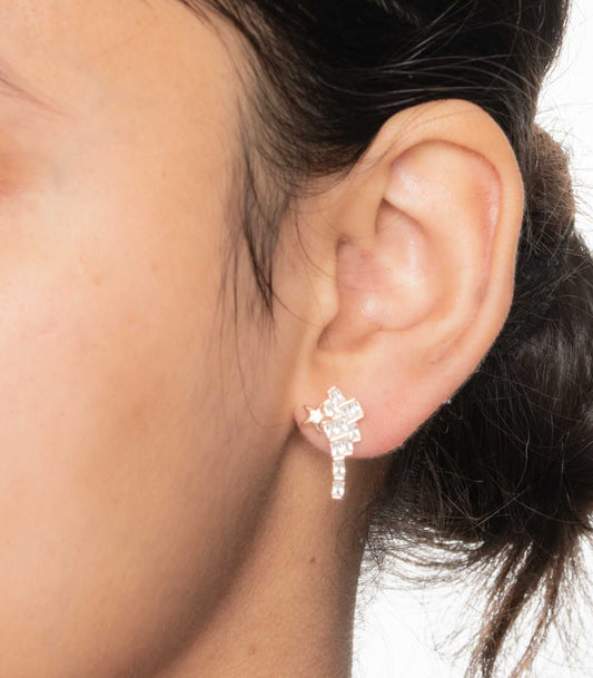 Star Fall Ear RIngs (Silver)