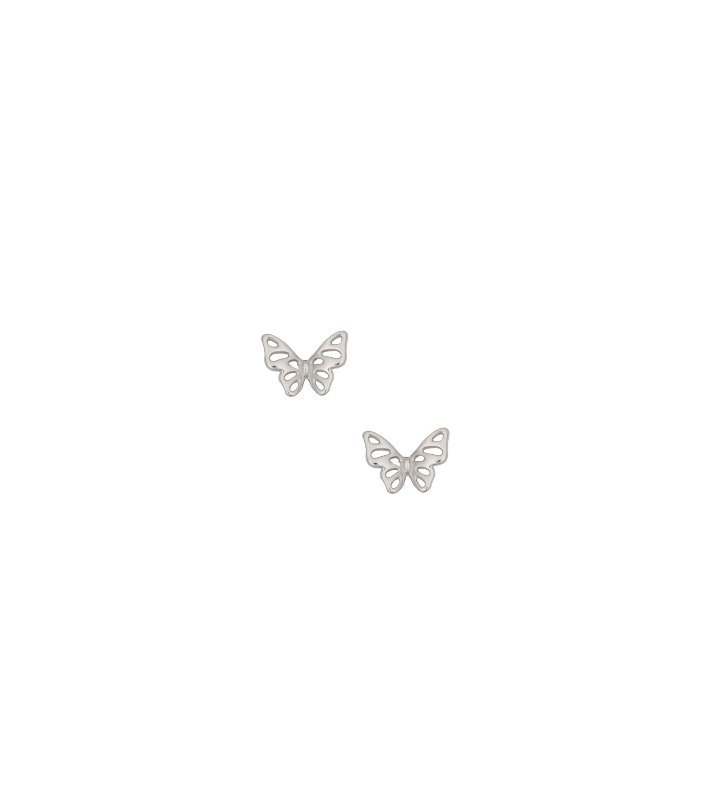 Silver Butterfly Ear RIngs (Silver)