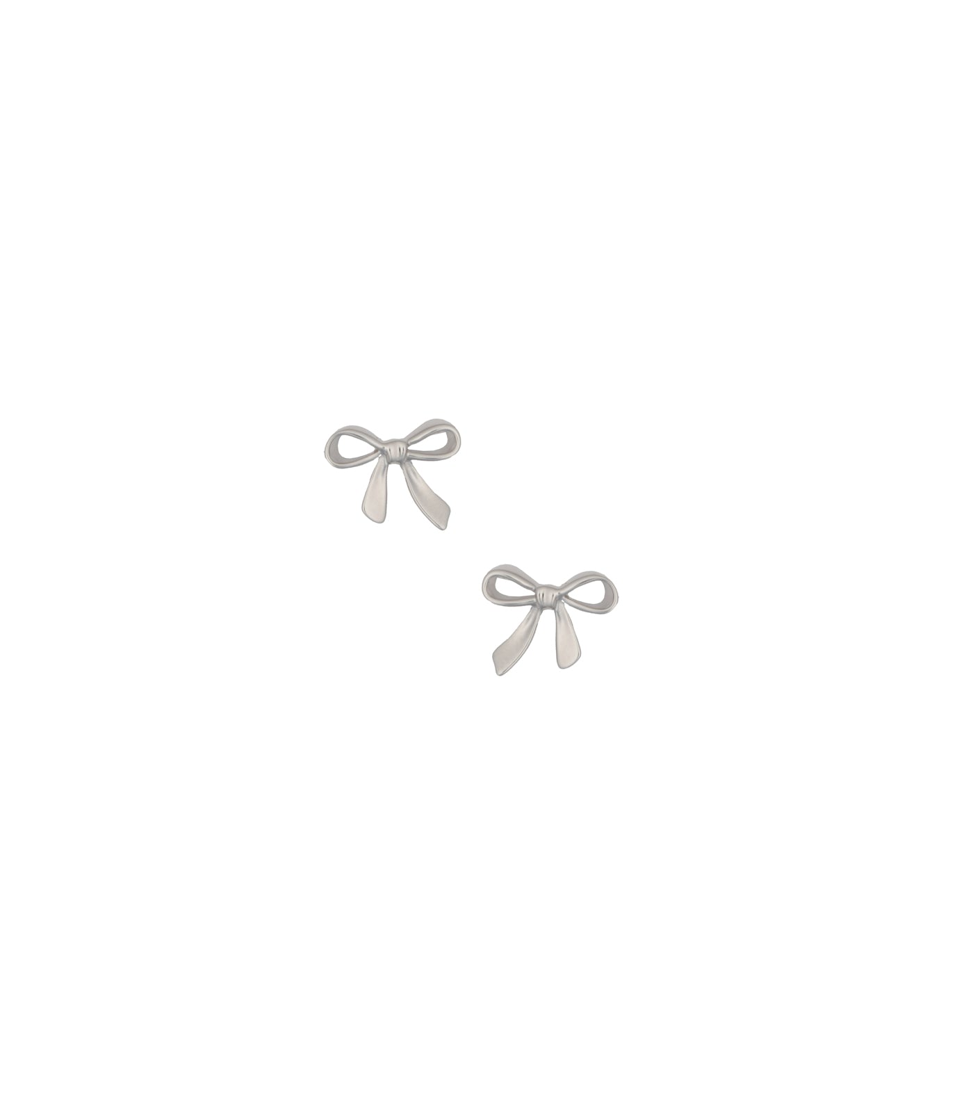 Silver Bow Ear RIngs (Silver)