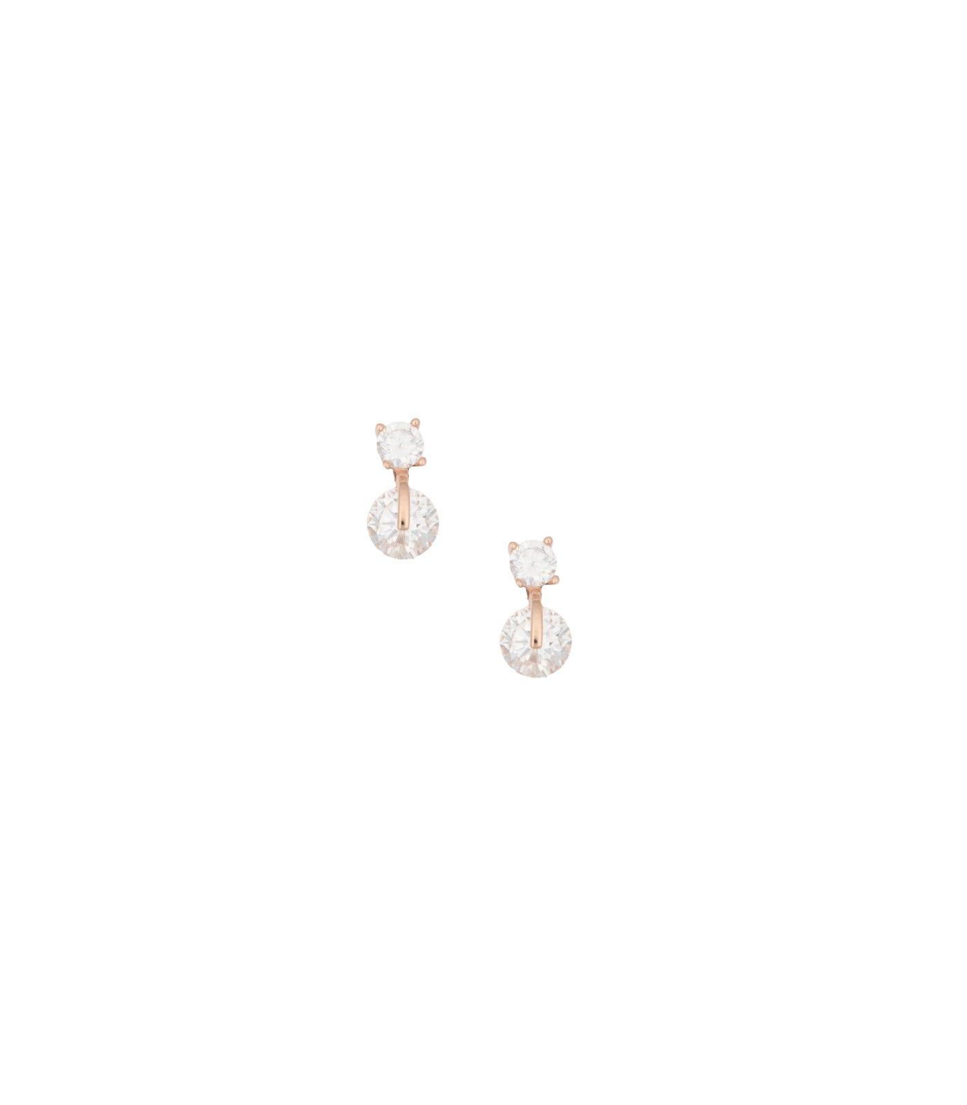 Dual Daangling Spheres Ear RIngs (Silver)