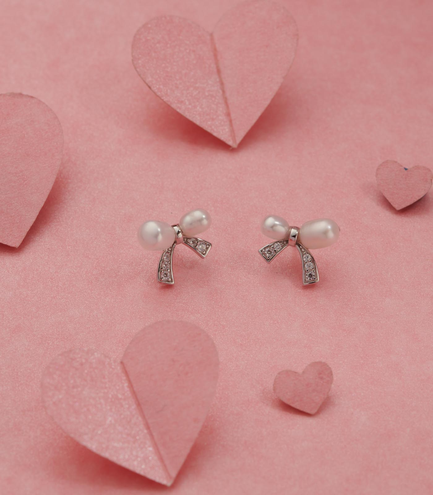 Dual Pearl Ear RIngs (Silver)