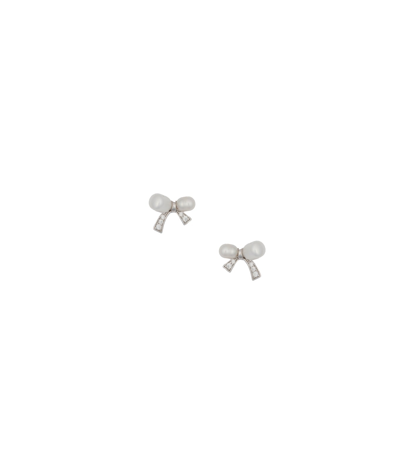 Dual Pearl Ear RIngs (Silver)