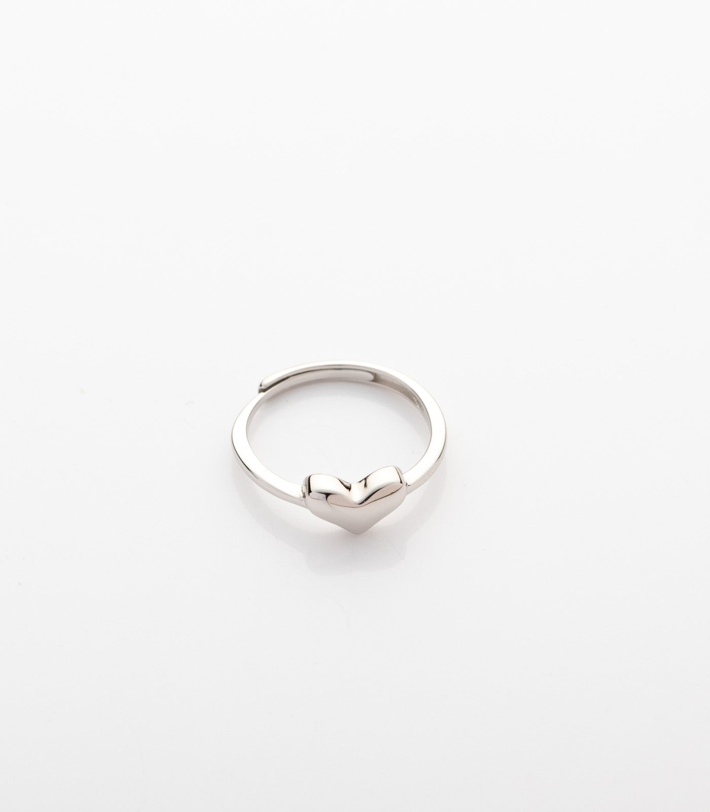 Shining Heart Finger Ring (Silver)