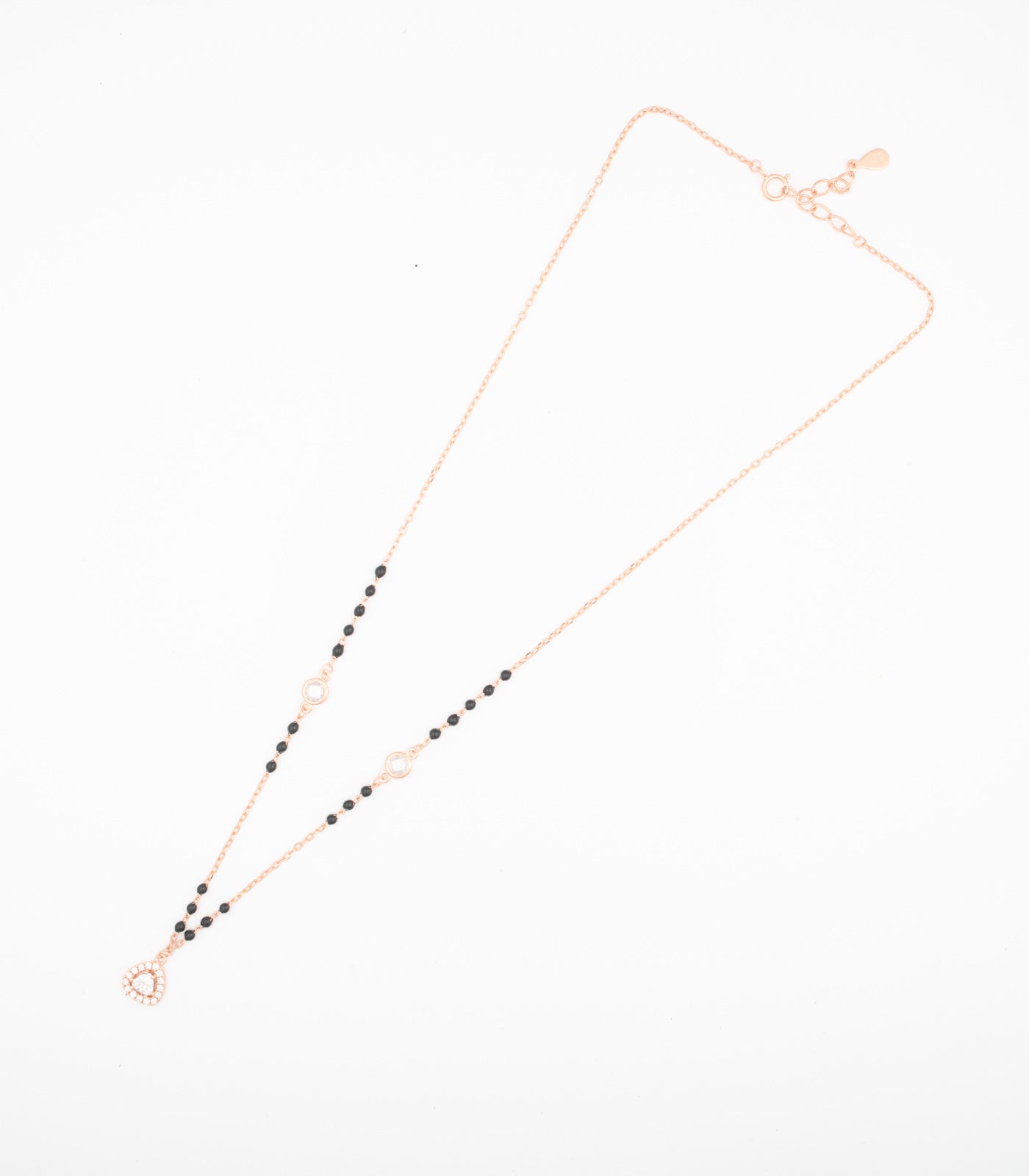 Triangular Rose Gold Mangalsutra Set