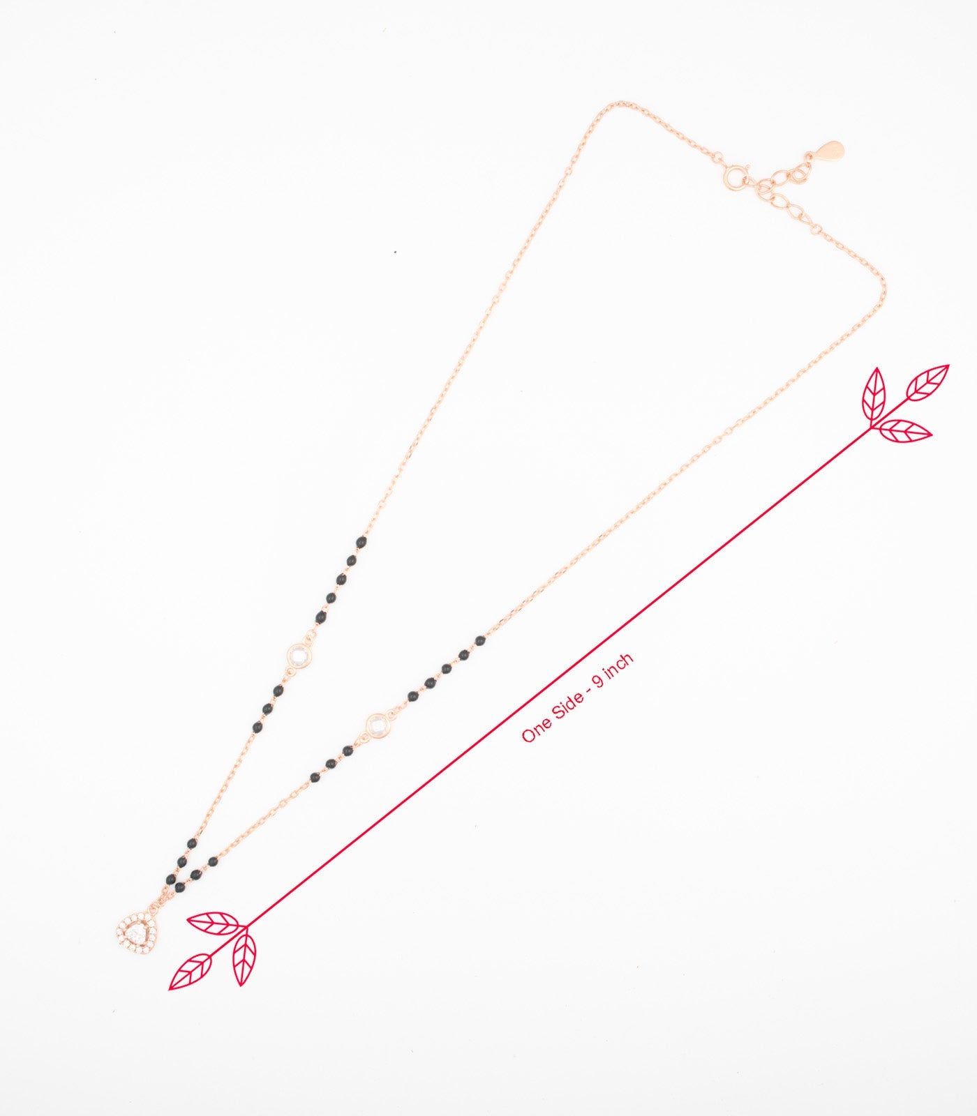 Triangular Rose Gold Mangalsutra Set