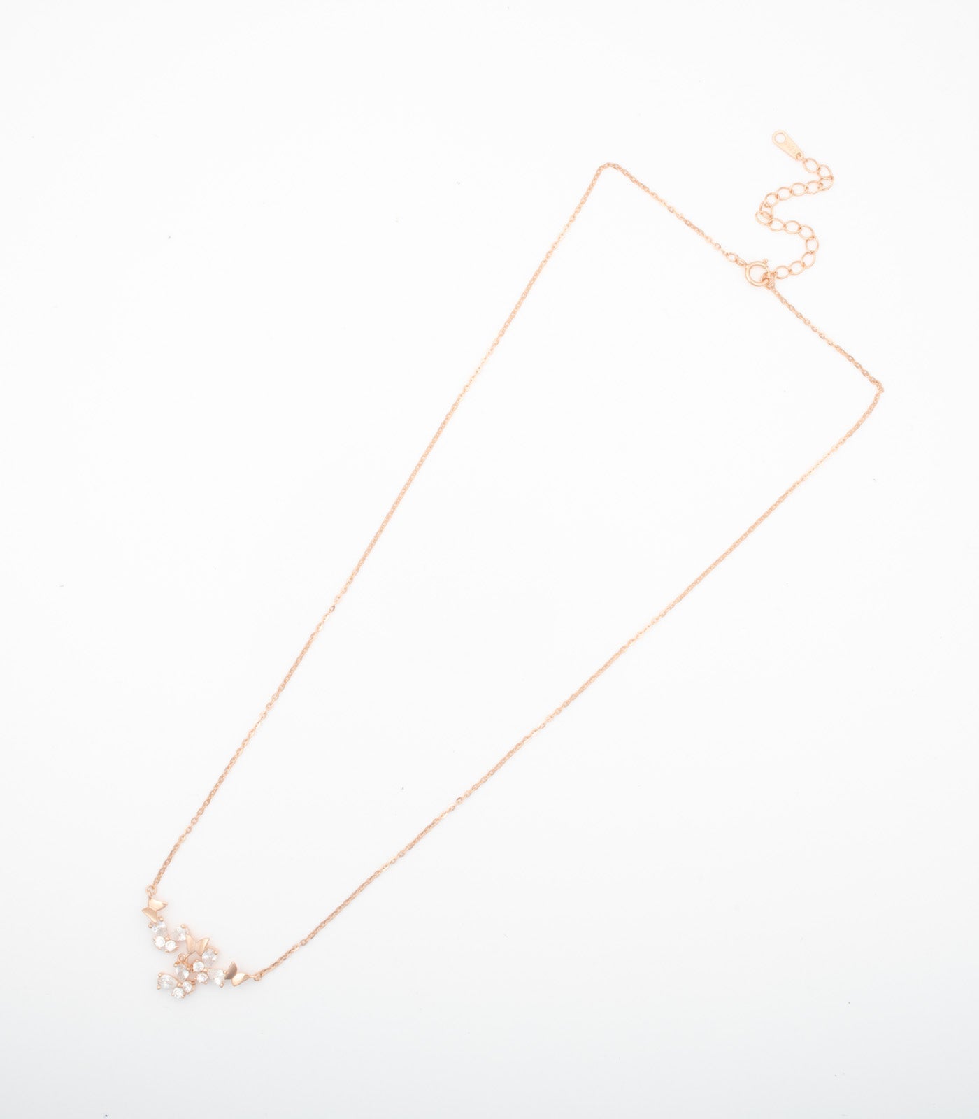 Dangling Butterflies Necklace (Silver)