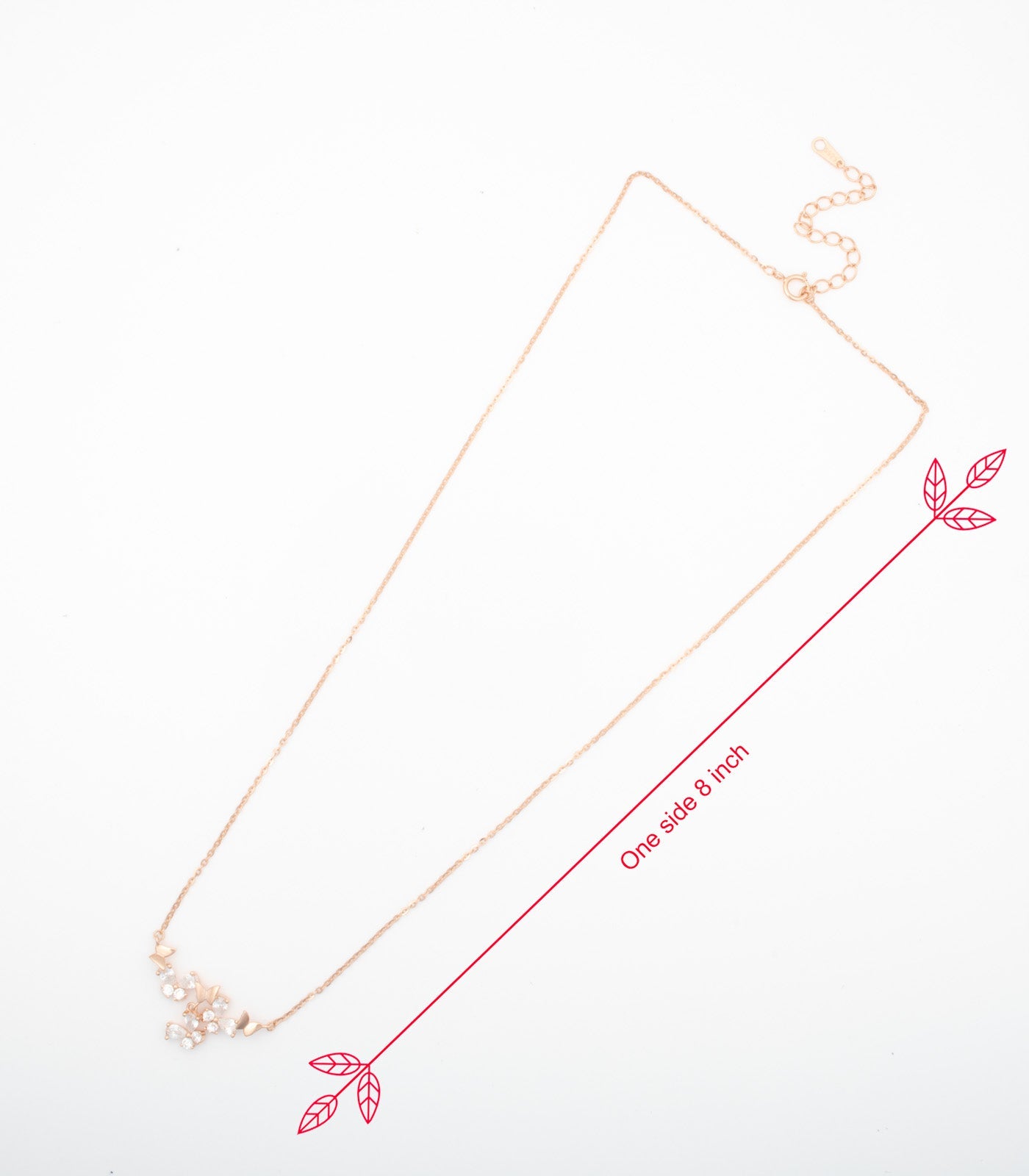 Dangling Butterflies Necklace (Silver)