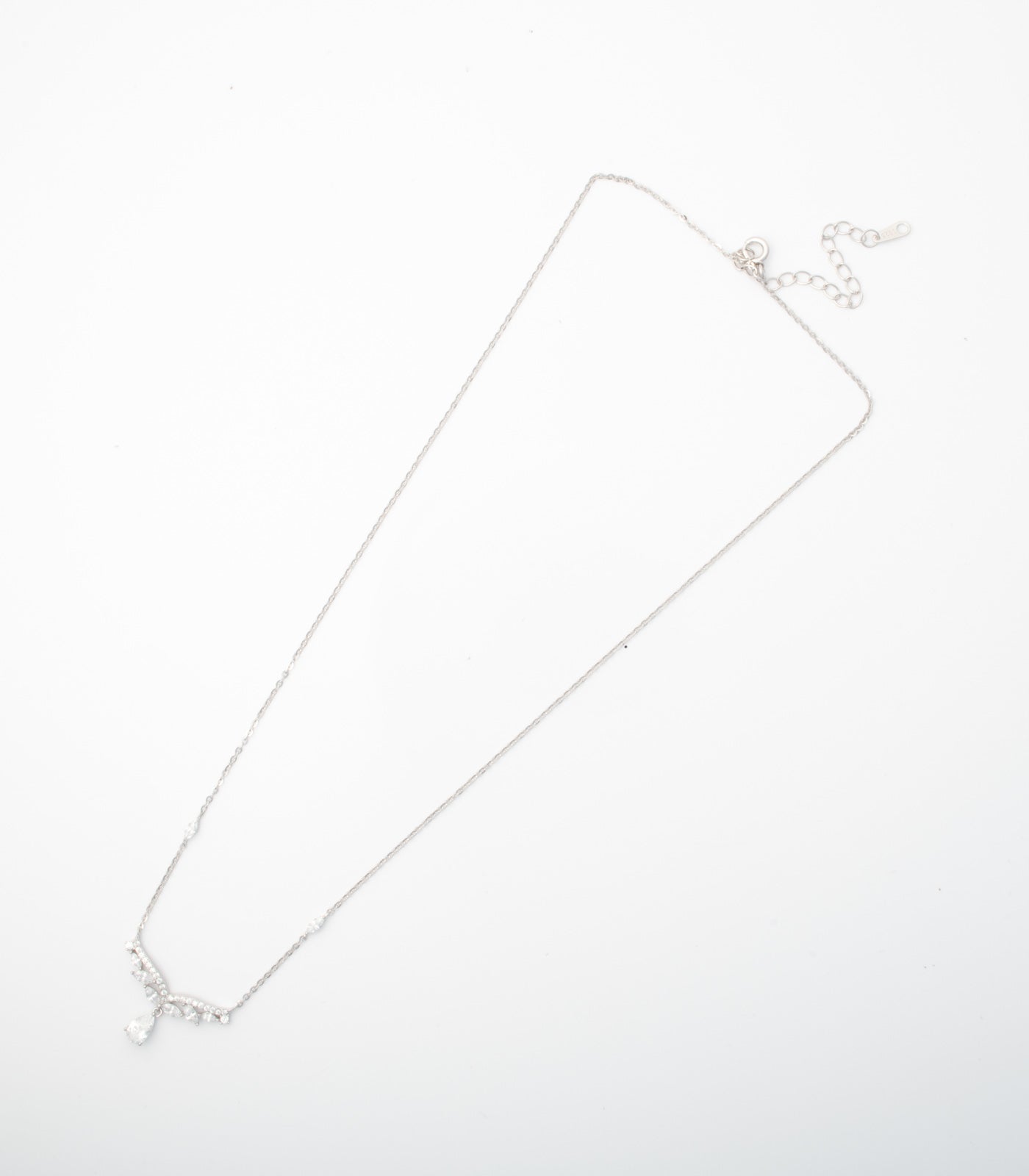 Dangling Drop Necklace (Silver)