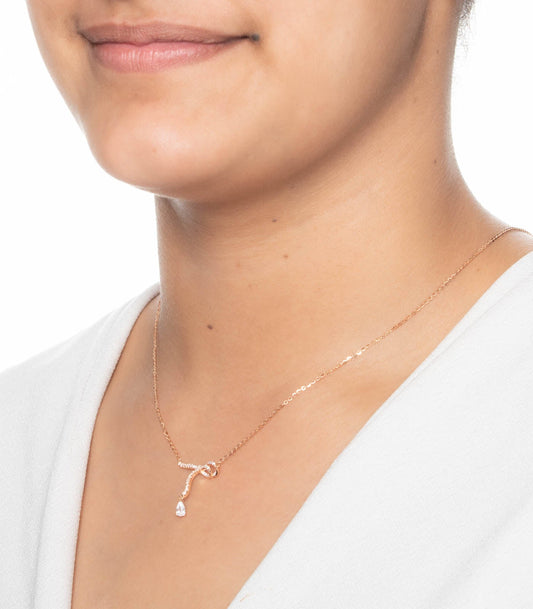 Dangling Drop Necklace (Silver)