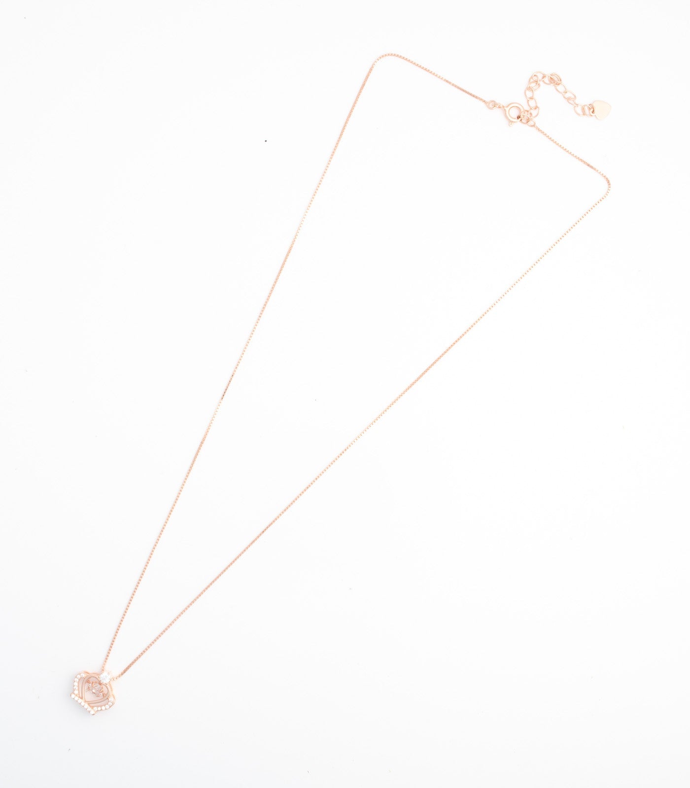 Rose Gold Crown Shaped Necklace (Silver)