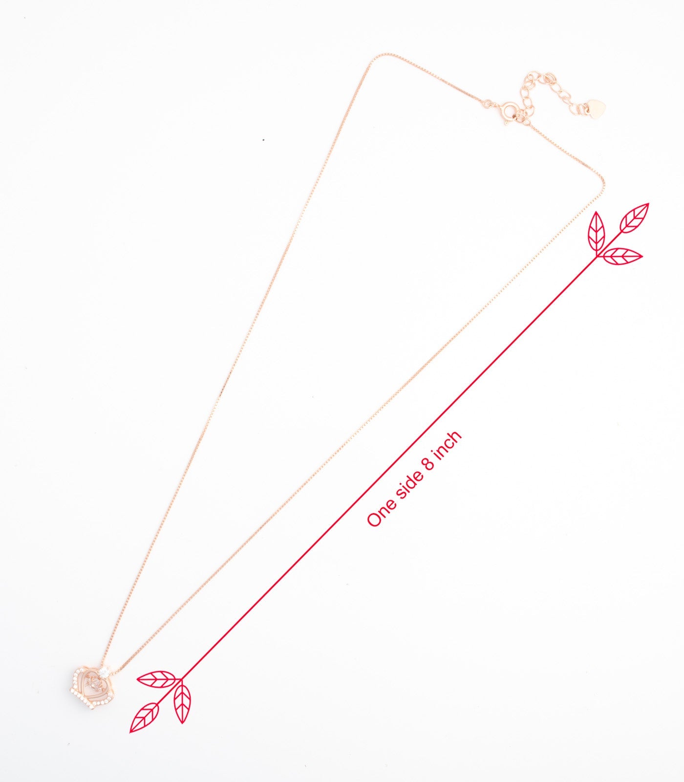 Rose Gold Crown Shaped Necklace (Silver)