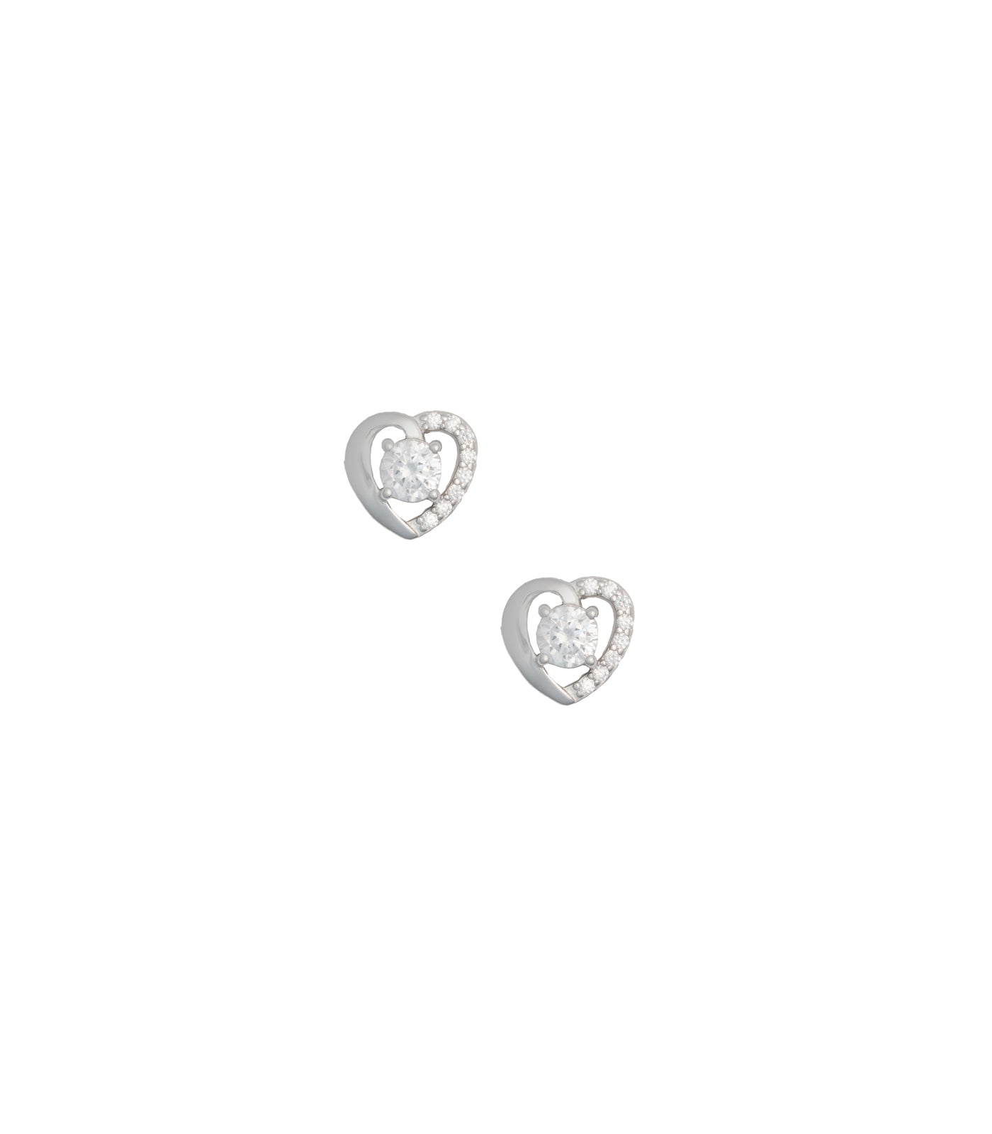 Sphere In A Heart Pendant Set (Silver)