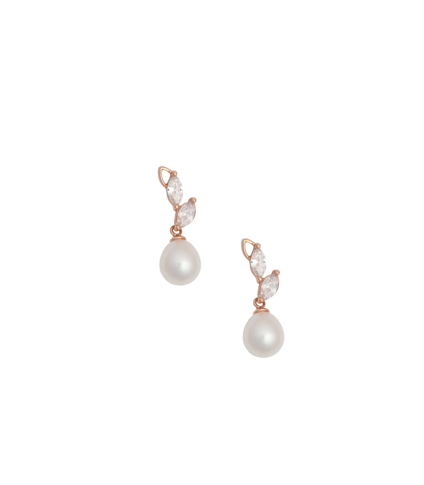 Dangling Pearl Ear Rings (Silver)